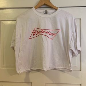 THRIFTED BUDWEISER CROPPED TEE